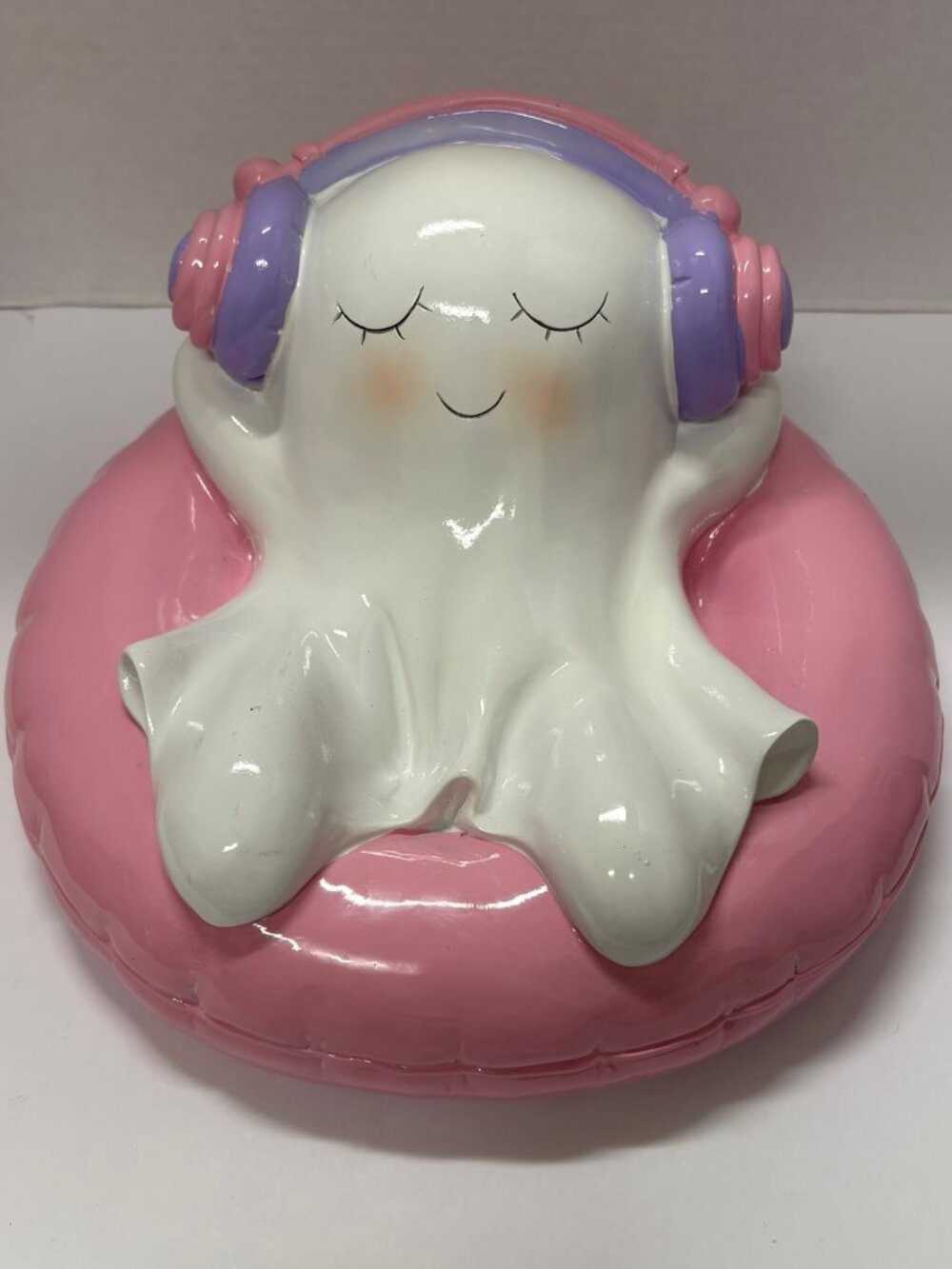 SUMMERWEEN Cute Chill Ghost Light Pink Headphones Floatie Kawaii Pastel New